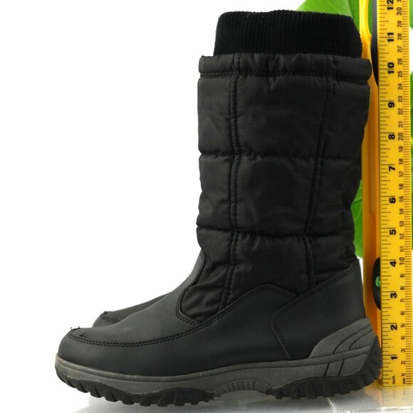 Cougar Womens Devon Snow Boot Size 7 Black Nylon Waterproof Quilted Pull On - Picture 7 of 10